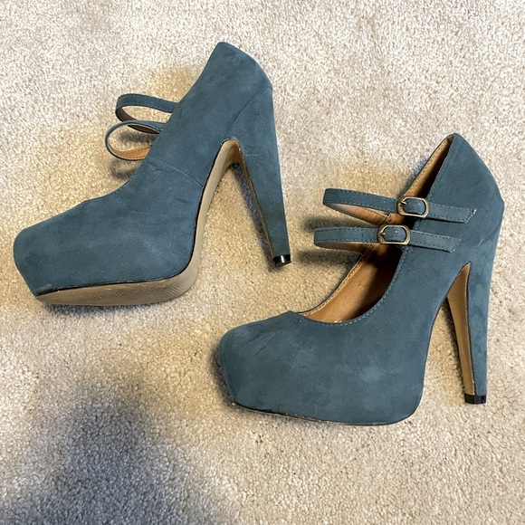 Teal platform heels size 39 - Picture 2 of 2
